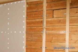 Гипс картон ѕидови на дрвена куќа, правилата, нијанси и фази на работа, фотографии и видео