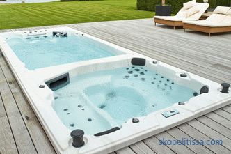 Спа базени за градинарство - функции, бенефиции, сорти (стационарни, преносливи, надувување)