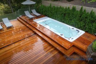 Спа базени за градинарство - функции, бенефиции, сорти (стационарни, преносливи, надувување)