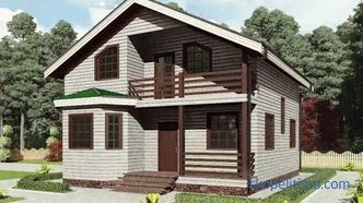 Куќа на дрва со поткровје, дрвена селска куќа со поткровје, планирање на куќата на дрва со поткровје