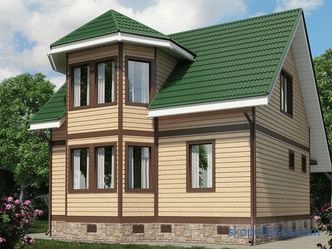 Проекти на двоспратни куќи 7 на 9, распоред 7x9, цени за изградба во Москва, фотографии