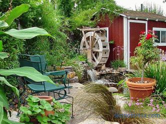 Декоративна мелница за градина - производство на мелница за градина (+ фото)