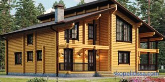 Куќи изработени од профилирани дрвени дрвени кабини за собирање без поевтино завршување, проекти и цени за изградба во Москва