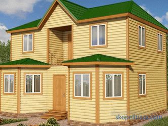 Куќи изработени од профилирани дрвени дрвени кабини за собирање без поевтино завршување, проекти и цени за изградба во Москва