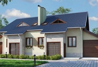 Проекти на куќи и куќи за 2 семејства со различни влезови, планирање, цени за изградба во Москва