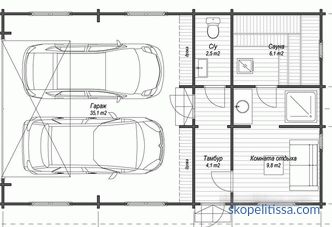 стандарден проект за гаража за еден автомобил