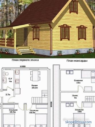 Проектна куќа од 6 до 8 со поткровје - опции за можни распореди