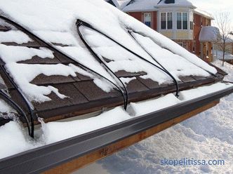 изборот на грејниот кабел и инсталирањето на системот против замрзнување на покривот